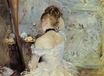 Берта Моризо - Молодая женщина в зеркале. Молодая девушка, одетая, вид сзади 1880