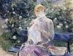 Берта Моризо - Паси за шитьем в саду в Буживале 1881-1882