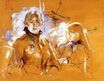 Берта Моризо - Портрет Берты Моризо и ее дочери. Автопортрет с Джули 1885