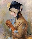 Берта Моризо - Женщина, надевающая перчатки. Парижанка 1885