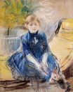 Берта Моризо - Маленькая девочка в синем платье 1886