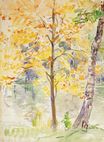 Берта Моризо - Осенние краски в Булонском лесу 1888
