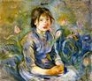Берта Моризо - Крестьянская девочка среди тюльпанов 1890