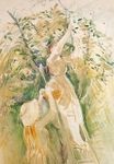 Берта Моризо - Вишневое дерево, этюд 1891