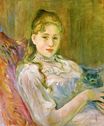 Берта Моризо - Девушка с кошкой 1892