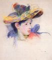 Берта Моризо - Жанна Понтильон в шляпе 1893