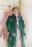 Берта Моризо - Молодая женщина в зеленом пальто 1894