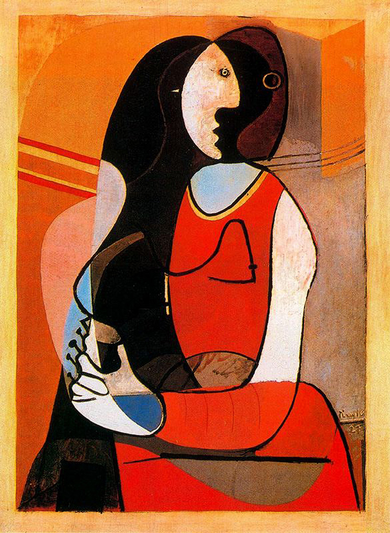 Пабло Пикассо - Сидящая женщина 1927 | Кубизм, Сюрреализм,  Постимпрессионизм | ArtsViewer.com