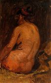 Пабло Пикассо - Обнаженная женщина, вид со спины 1895