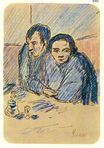 Мужчина и женщина в кафе. Этюд 1903