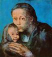 Пабло Пикассо - Мать и сын с платком 1903
