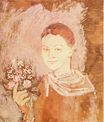 Мальчик с букетом цветов в руке 1905