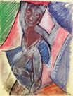 Пабло Пикассо - Обнаженная с поднятыми руками 1907