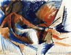 Пабло Пикассо - Большая Одалиска, по работе Энгра 1907