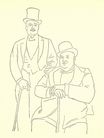 Portrait of Diaghilev and Seligsberg 1917