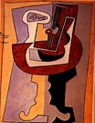 Пабло Пикассо - Человек с мандолиной 1920