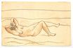 Лежащая женщина на берегу моря 1920