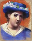 Женщина в шляпе с цветами 1921
