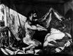 Фавн, ракрывающий спящую. По офорту Рембрандта Юпитер и Антиопа 1659г 1936