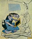 Пабло Пикассо - Женщина в интерьере 1936