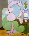 Пабло Пикассо - Женщина с букетом 1936