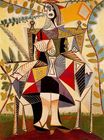 Seated woman in garden 1938
