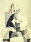 Пабло Пикассо - Женщина, сидящая в сером кресле 1939