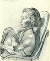 Женщина, сидящая в кресле 1954 