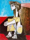 Пабло Пикассо - Портрет Жаклин Рок со скрещенными руками 1954