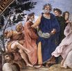 Рафаэль Санти - Парнас, фрагмент Гомера, Данте и Вергилия, Станца делла Сеньятура 1510-1511