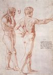 Рафаэль Санти - Обнаженные фигуры, этюд 1515
