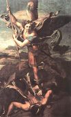 Рафаэль Санти - Святой Михаил и дьявол 1518