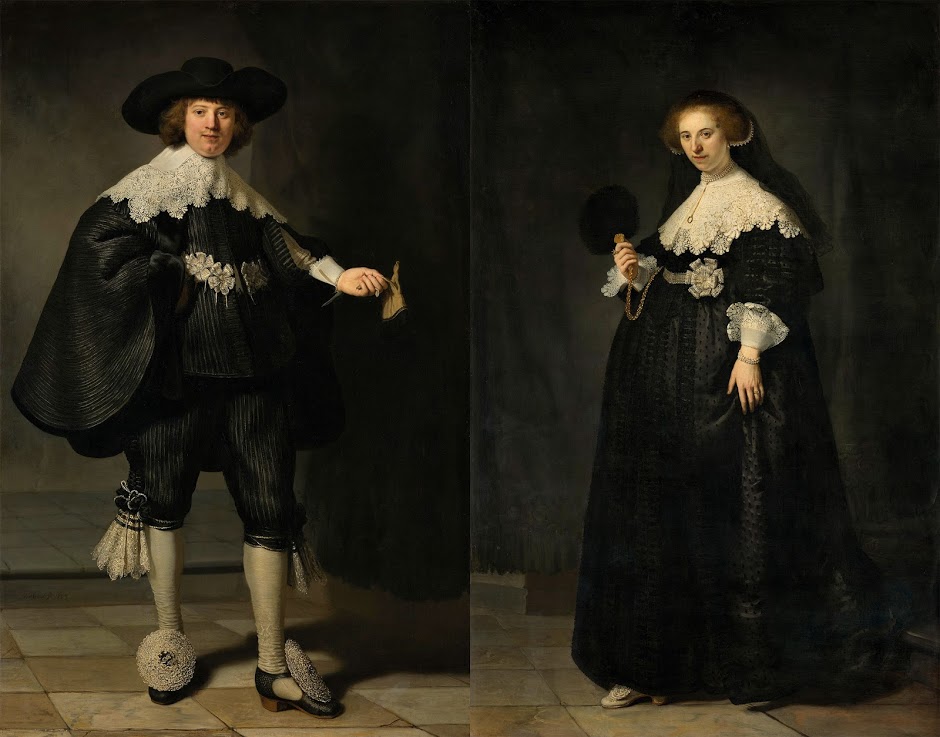 Рембрандт ван Рейн - Портрет Опьен Коппит 1634 & Портрет Мартена Сулманса 1634