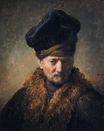 Рембрандт ван Рейн - Бюст старика в меховой шапке 1629
