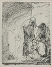 Рембрандт ван Рейн - Святой Петр и Святой Иоанн у ворот храма 1630