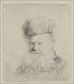 Рембрандт ван Рейн - Человек с большой бородой и низкой мехоховой шапкой 1631