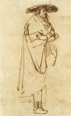 Рембрандт ван Рейн - Мужчина в шляпе 1632-1639