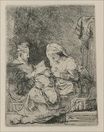 Рембрандт ван Рейн - Святое семейство; Богоматерь с плетенной корзиной 1632