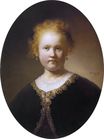 Рембрандт ван Рейн - Портрет молодой женщины. Девушка в расшитой золотом накидке 1632