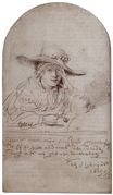 Рембрандт ван Рейн - Саския в соломенной шляпе 1633