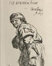 Рембрандт ван Рейн - Нищий и сопутствующая часть, повернута влево 1634
