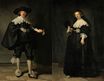 Рембрандт ван Рейн - Портрет Опьен Коппит 1634 & Портрет Мартена Сулманса 1634
