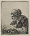 Рембрандт ван Рейн - Молодая женщина, читающая 1634
