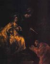 Рембрандт ван Рейн - Аман просит пощады у Есфири 1635-1660