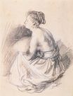 Рембрандт ван Рейн - Сидящая женщина, обнаженная до талии 1637