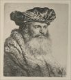 Рембрандт ван Рейн - Старик, носящий богатую бархатную шапку 1637