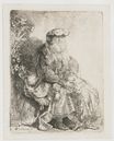 Рембрандт ван Рейн - Иаков, ласкающий Вениамина 1637