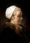 Рембрандт ван Рейн - Пожилая женщина в белом чепце 1640