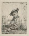 Рембрандт ван Рейн - Человек в берете 1642