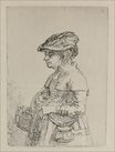 Рембрандт ван Рейн - Молодая женщина с корзиной 1642